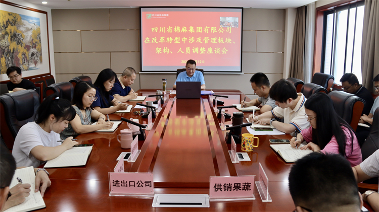 集團公司召開在改革轉型中涉及管理板塊、架構、人員調整座談會